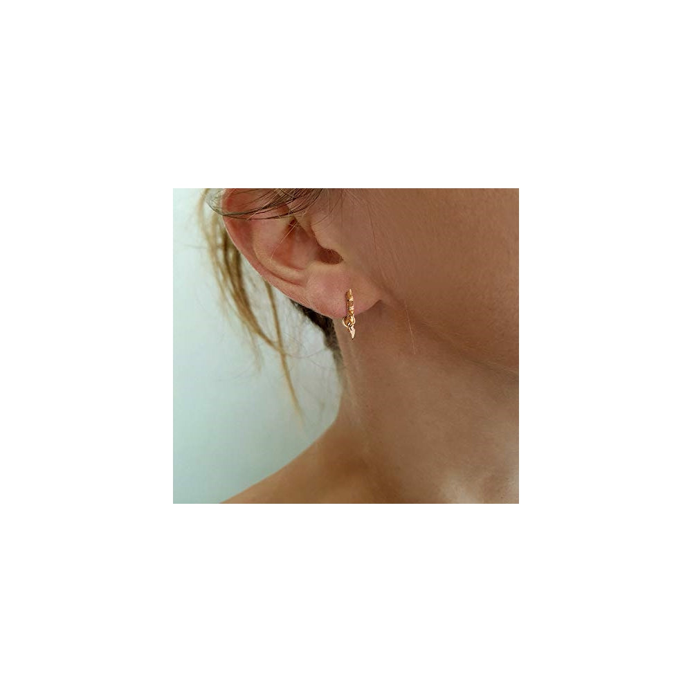Aretes con circonita cúbica para mujer