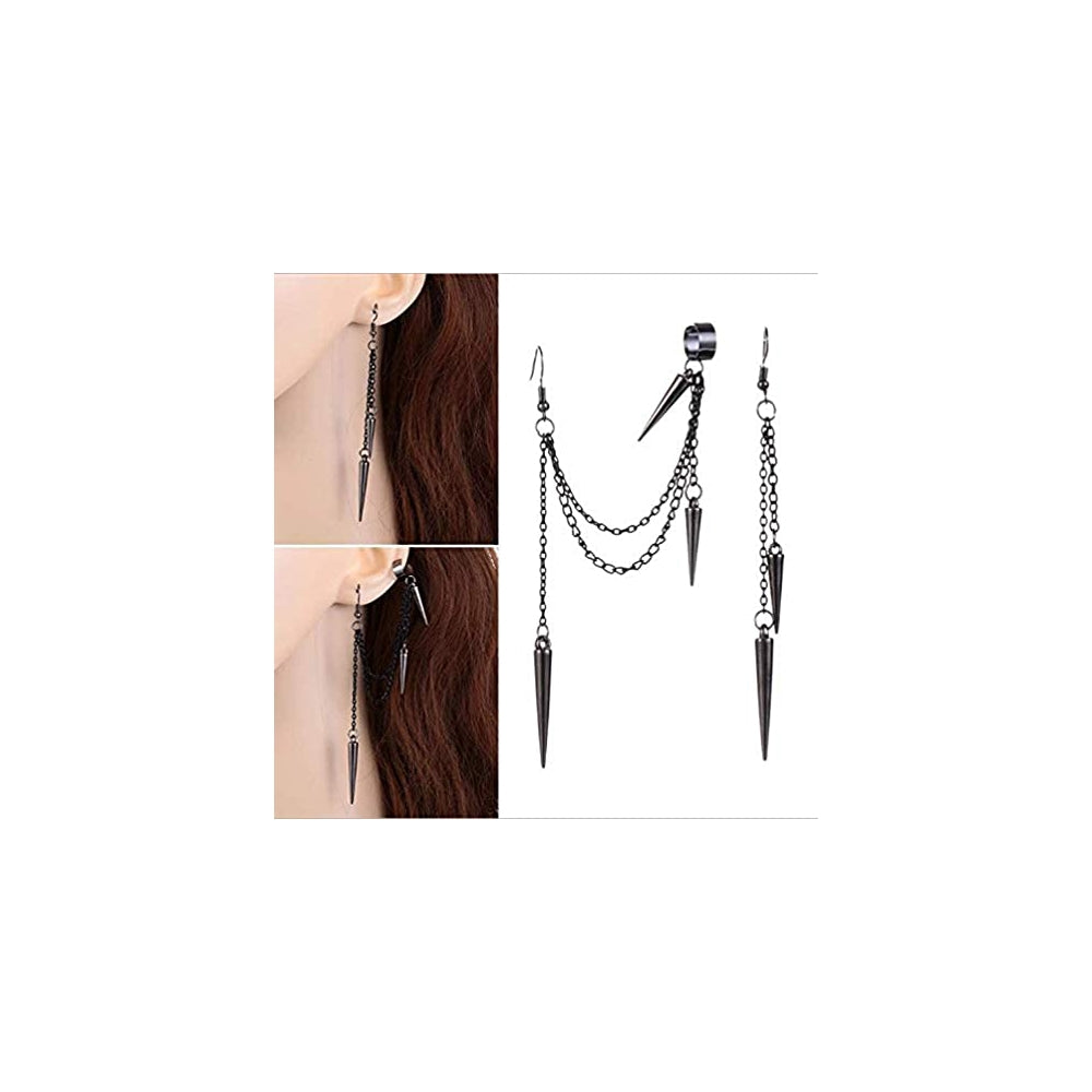Aretes de remache largos y cortos estilo retro