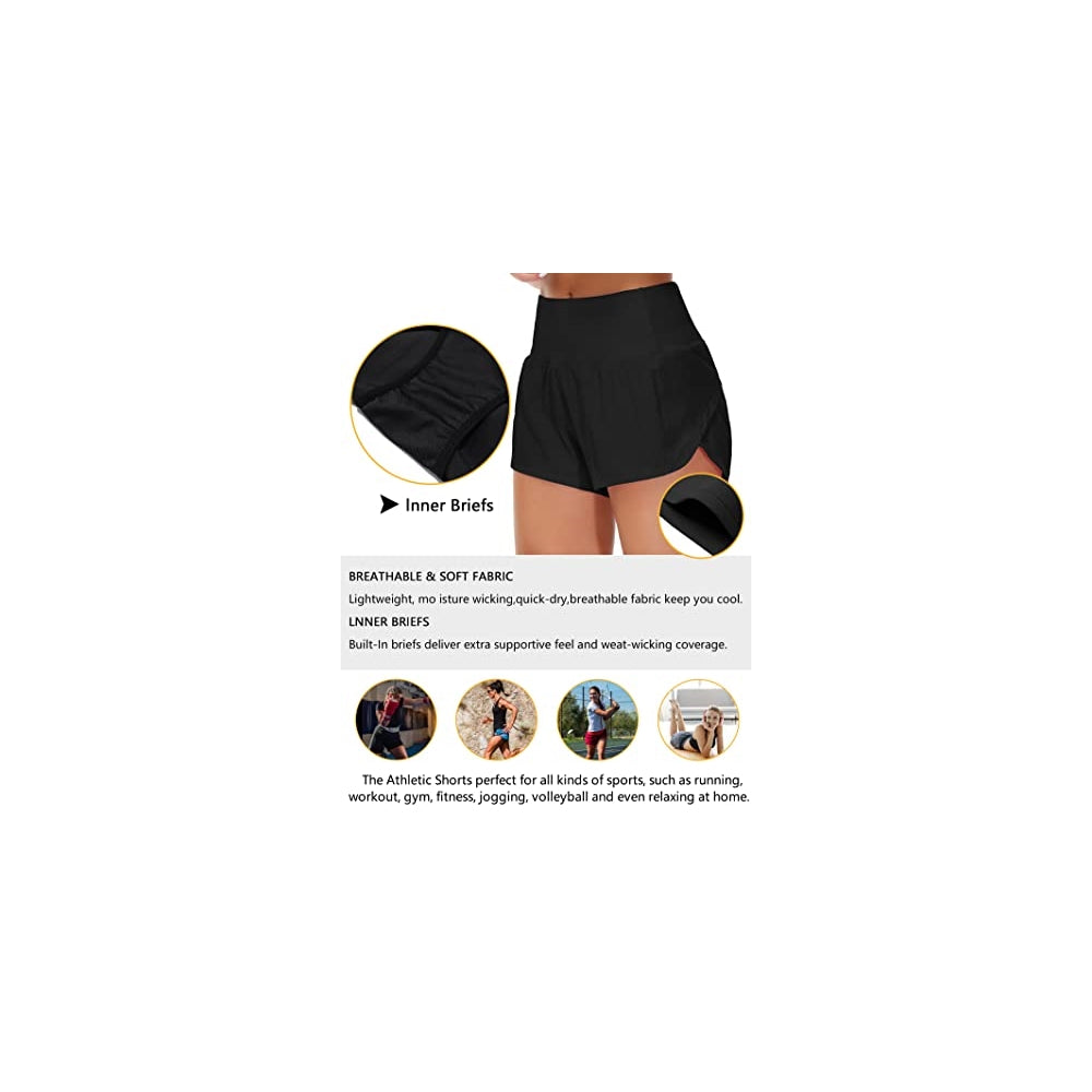 Shorts cortos para correr de cintura alta talla S