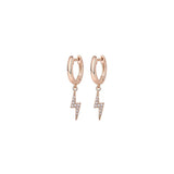 Aretes colgantes de plata  chapados en oro  para mujer
