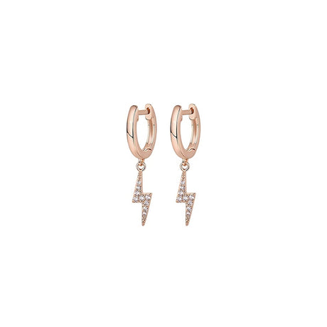 Aretes colgantes de plata  chapados en oro  para mujer