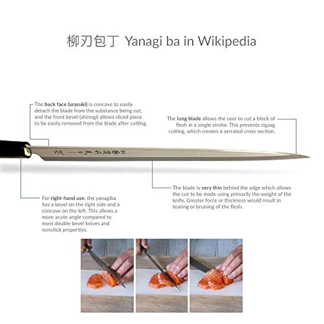 Cuchillo japonés de cocina de JapanBargain de acero
