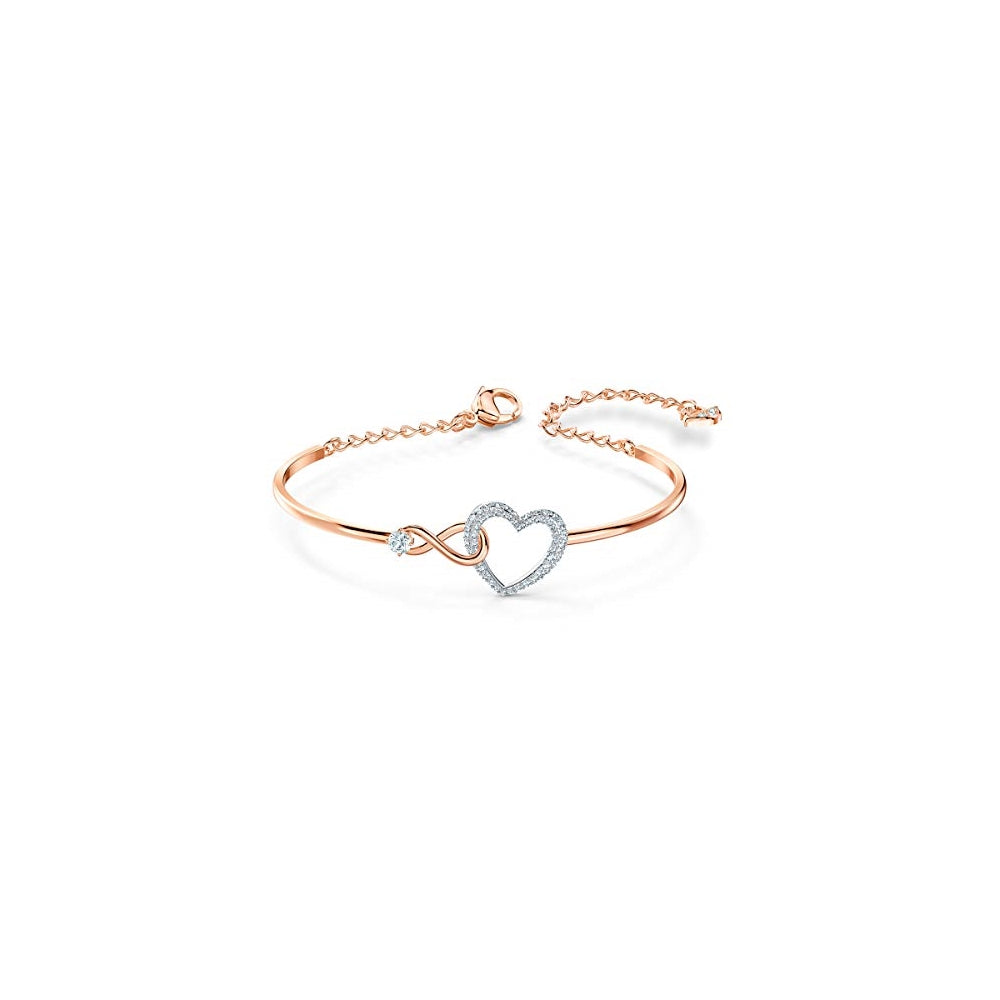 Pulseras para mujer tono oro rosa y acabado de rodio