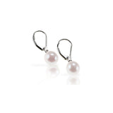 Aretes de perlas plata chapada en rodio