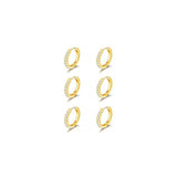 Aretes pequeños de aro para mujeres