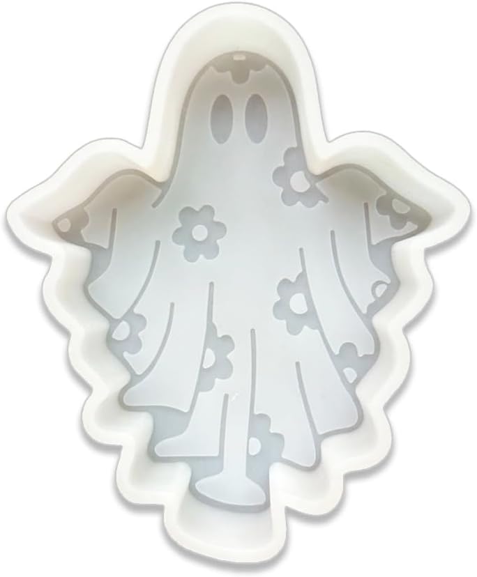 Molde de Silicona Fantasma con Flores - Aromatizante y Resina