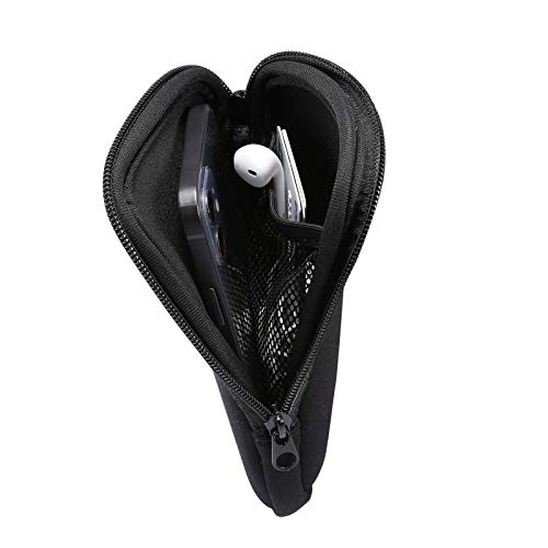 Funda de neopreno con cremallera para teléfono celular, con cordón para el cuello, para Samsung Galaxy S22 Ultra S21 Ultra S20 Plus A03S A21s A13 A12, Moto G Pure G Stylus 2021, OnePlus 9 Pro, BLU, TCL (Negro-XL)