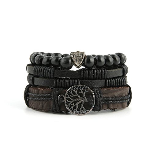 Pulseras de madera tribales (Árbol de la vida)