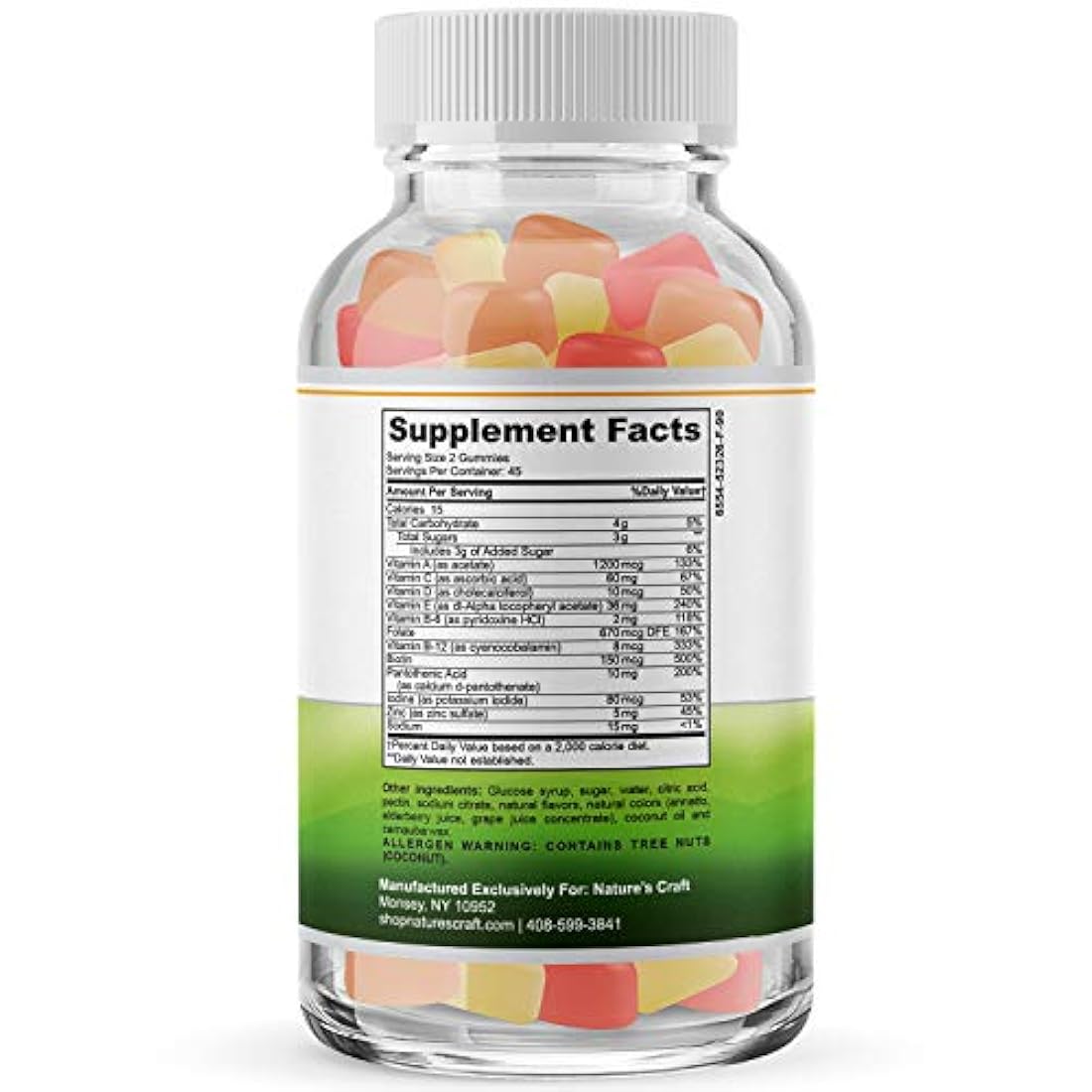 Gomitas multivitamínicos para mujeres y hombres – Gomitas masticables de zinc suplemento multi-vitamina D3 complejo mineral para adultos con biotina vitamina A C D E B12 – mejores vitaminas potenciador de energía yodo ácido fólico
