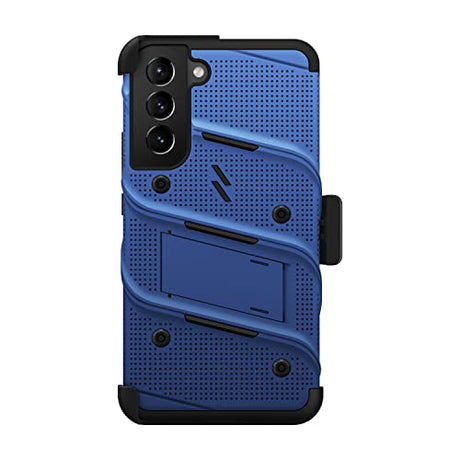 ZIZO Bolt Bundle - Funda para Galaxy S22 Plus con protector de pantalla y cordón de soporte, color azul