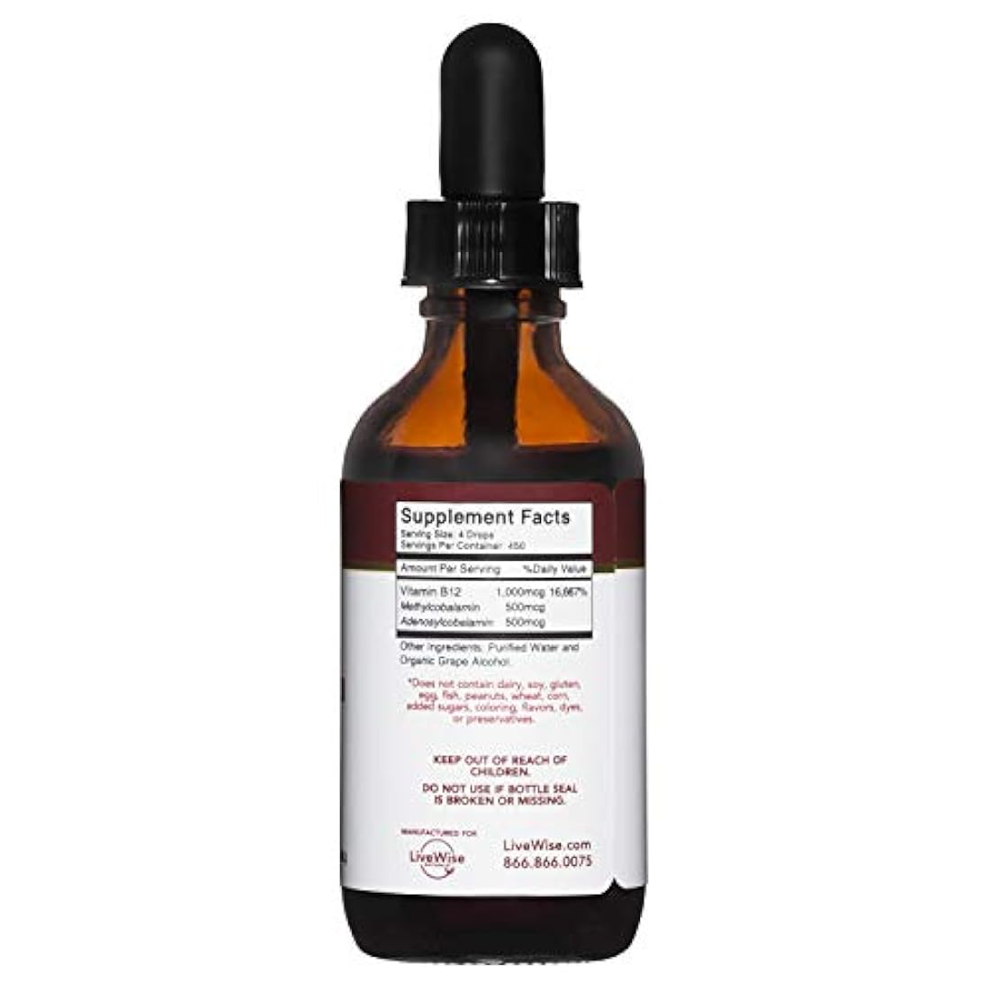 Líquido B12 Vitamina Sublingual – Complemento de Vitamina