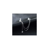 Aretes de plata con diseño de estrella