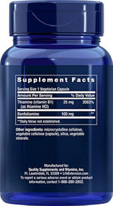 Benfotiamine, con Tiamina, 100 mg, 120 °Cápsulas Vegetales