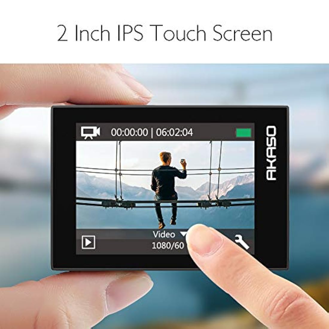 4K cámara de acción con pantalla táctil ángulo de visión