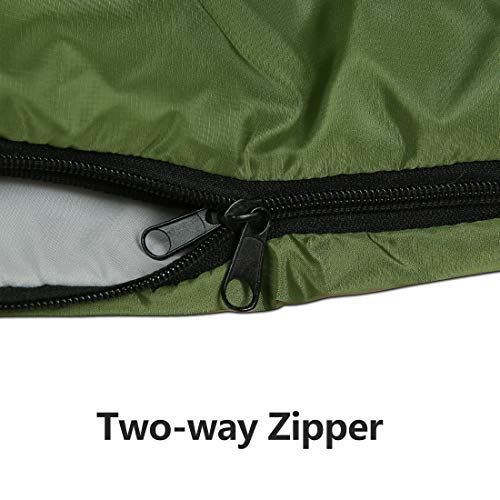 Saco de dormir para 4 estaciones, cálido y frío, ligero, portátil, impermeable,con bolsa de compresión para adultos y niños, para interior y exterior Para campamento, viajes de mochilero, senderismo