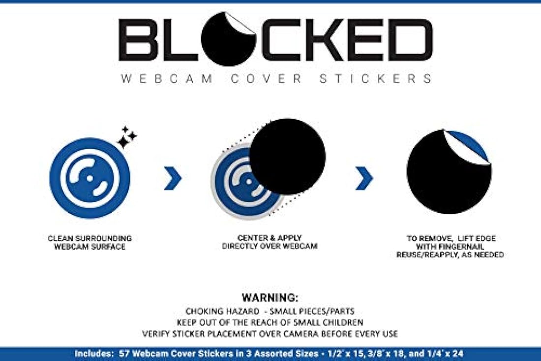 Cubiertas de vinilo para cámara web bloqueadas