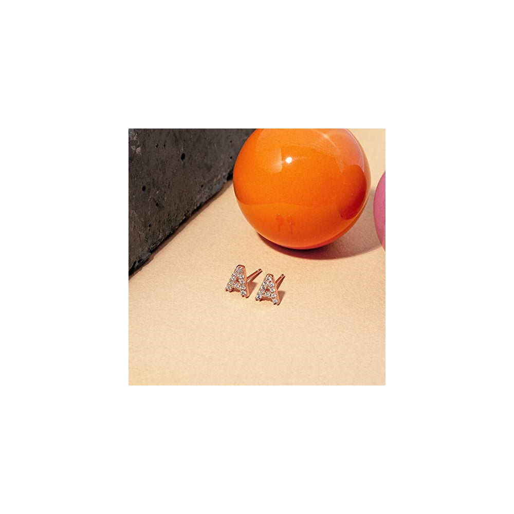 Arete de plata con circonita cúbica y diamantes de imitación