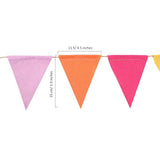 24 piezas multicolor triángulo banderas 15,7