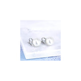 Aretes Clip de perlas de agua dulce simuladas para mujeres