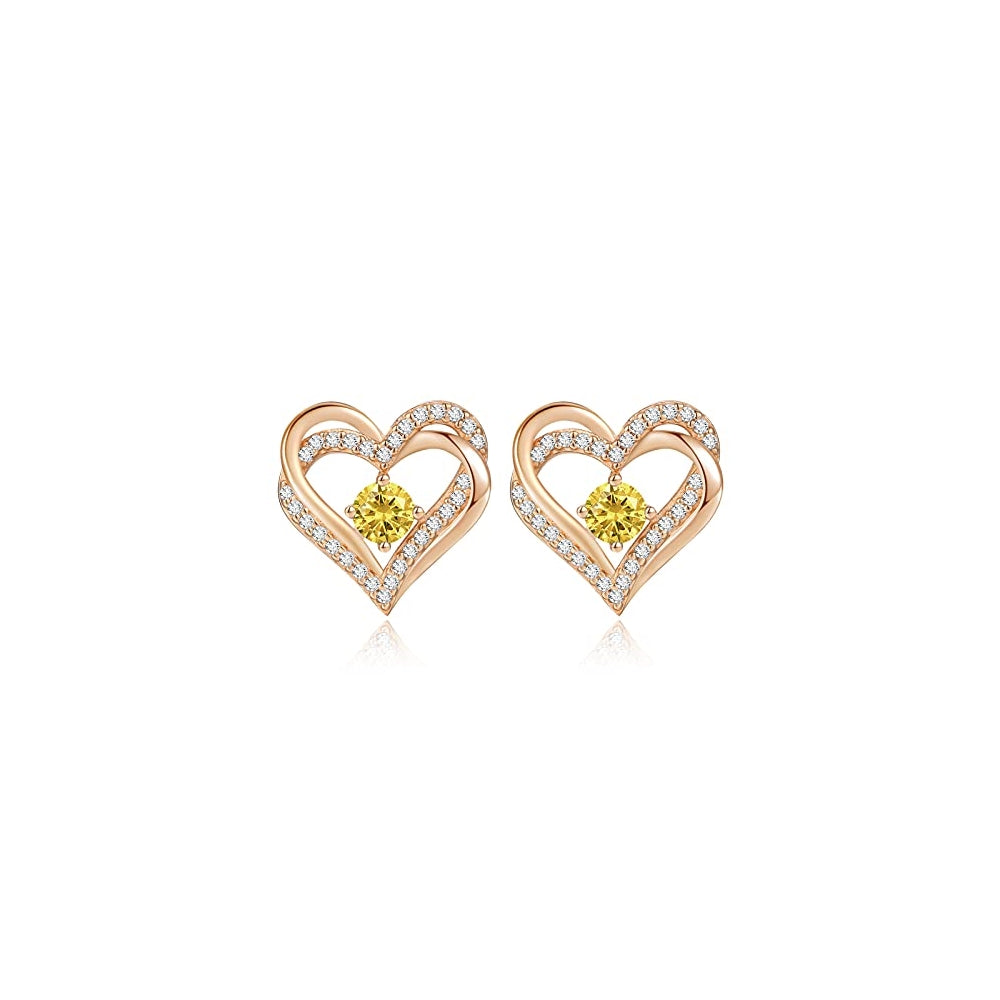 Aretes de plata con piedra de nacimiento de diciembre