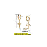 Aretes colgantes de aro contra el mal para mujer