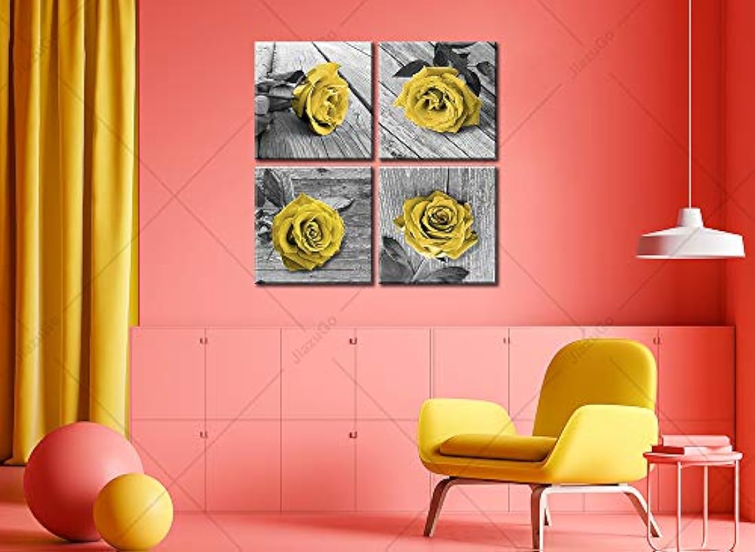 JiazuGo - Lienzo decorativo de pared 4 piezas