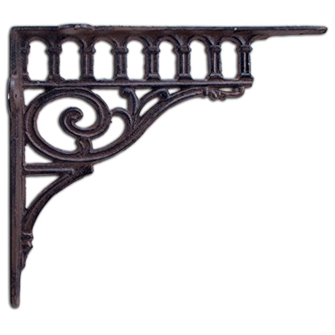 Soporte de estante de pared de hierro fundido.