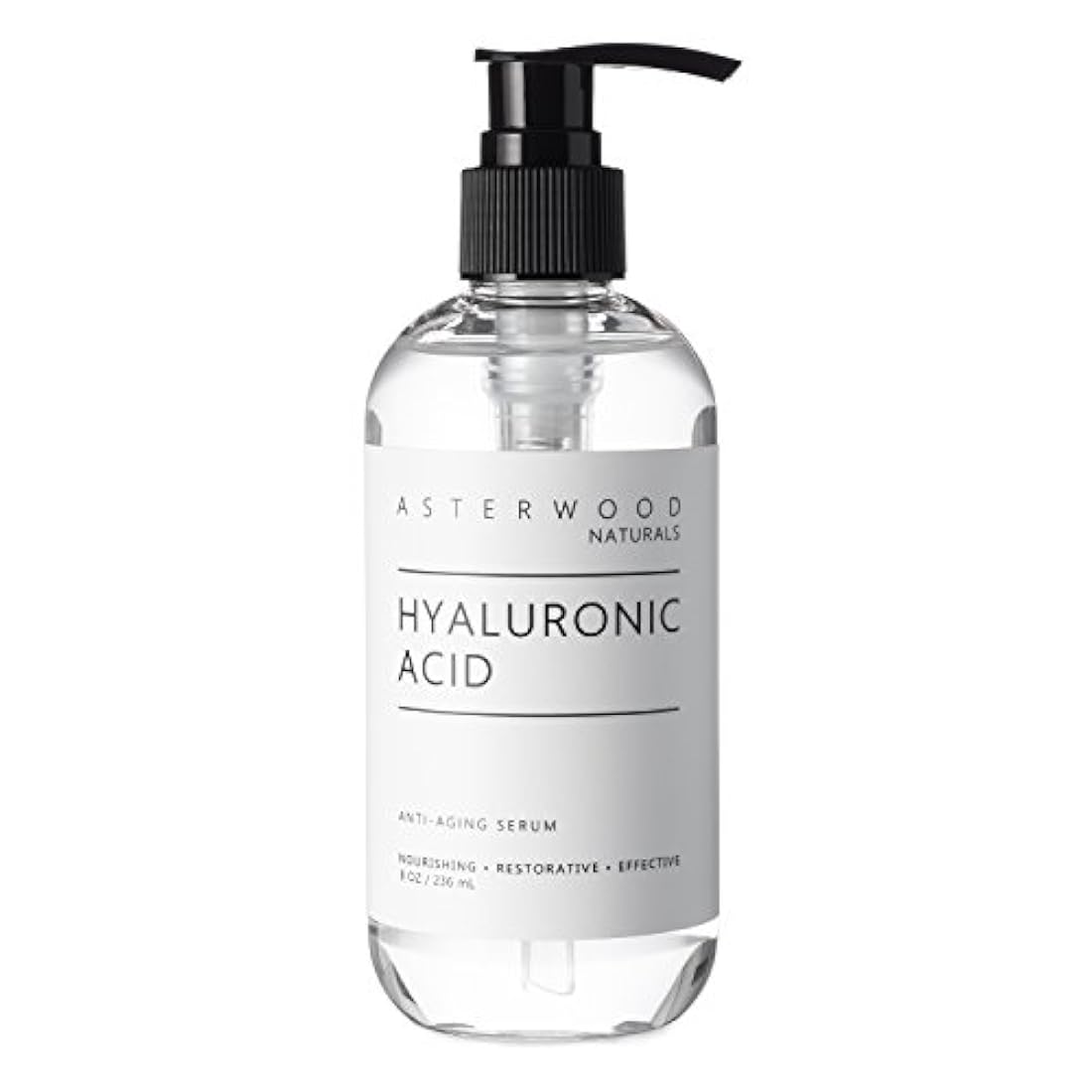 ASTERWOOD NATURALS Suero de ácido hialurónico de 8 onzas