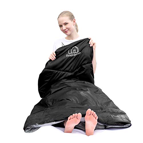 Friendriver Tamaño XL versión mejorada del saco de dormir de camping 4 estaciones cálido y fresco, peso más ligero, adultos y niños pueden utilizar bolsa de camping impermeable, viajes y actividades al aire libre