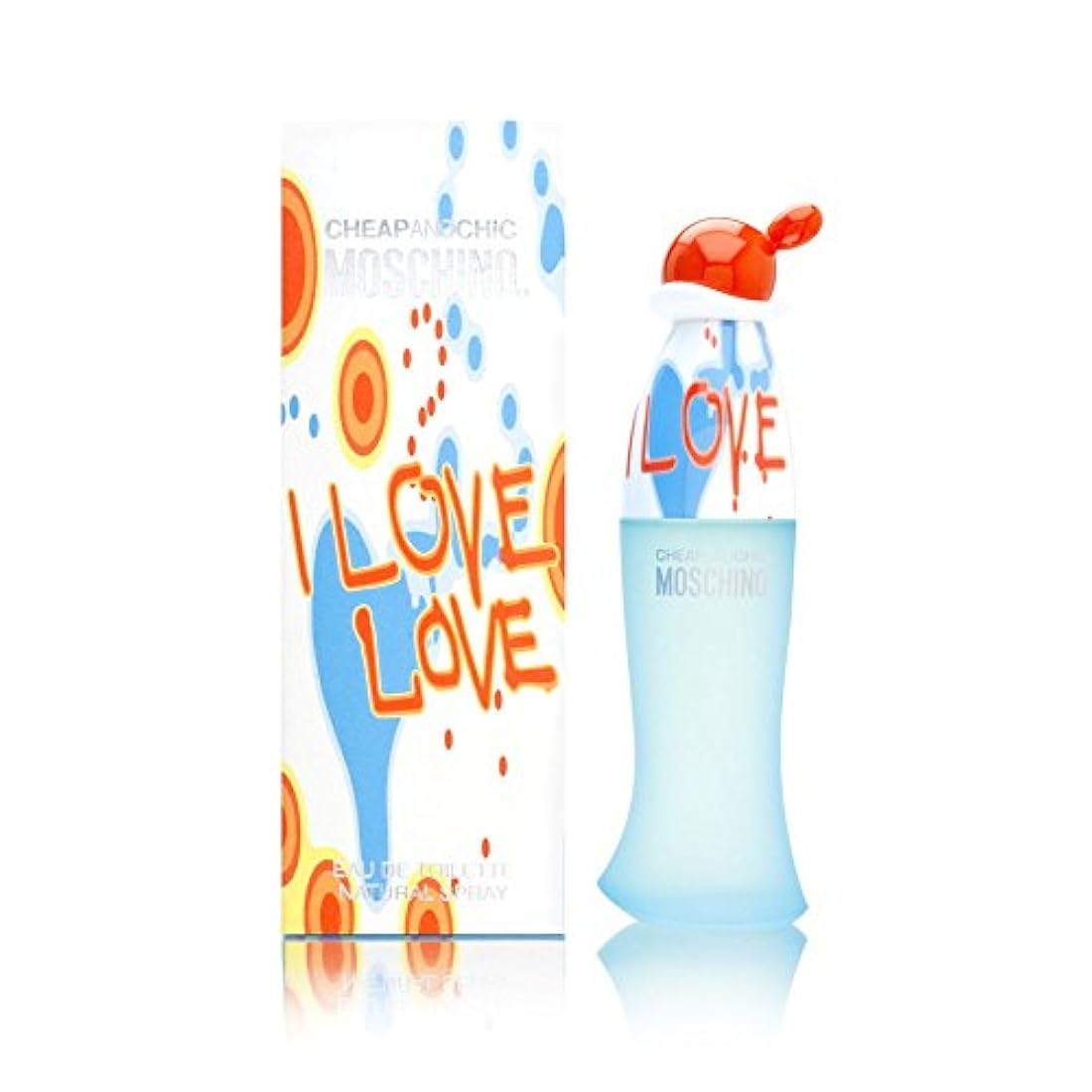 Moschino I Love Love EDT perfume 1.06 onzas líquidas., Rojo