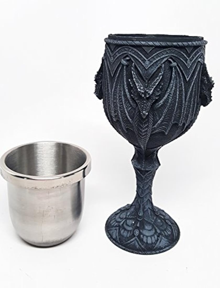 PTC Taza de vino, diseño de dragón medieval de 6,75