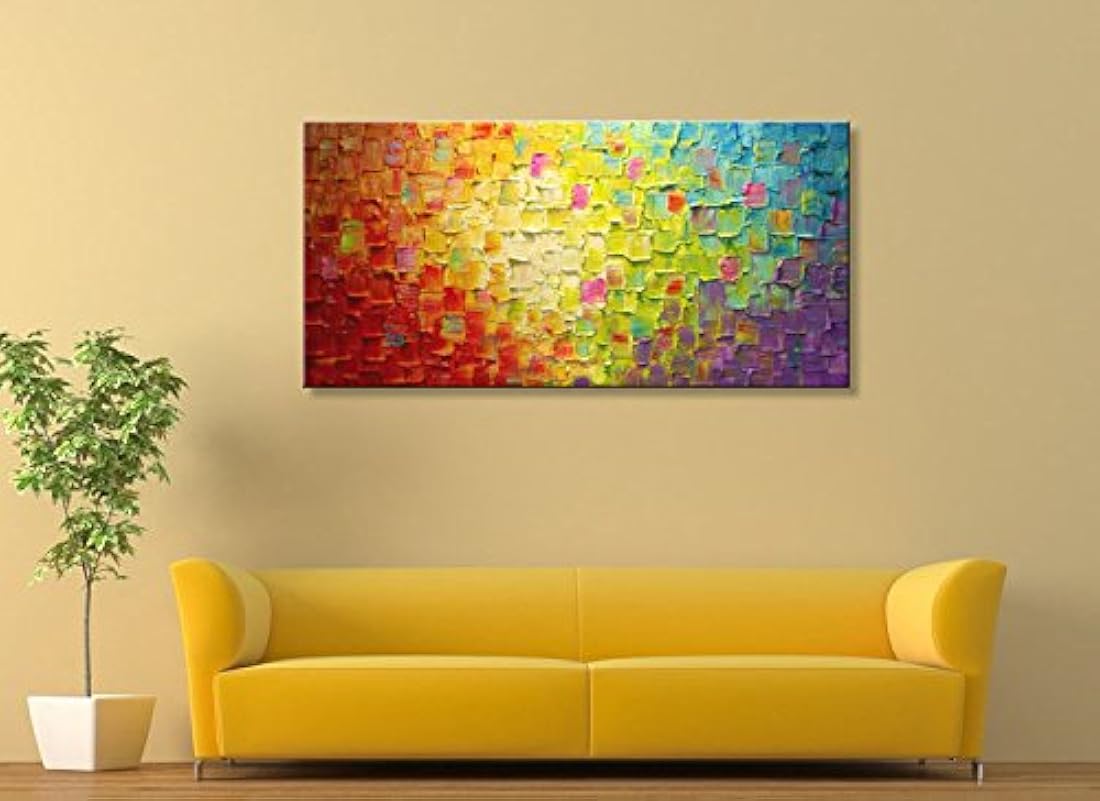 Gran pintura al óleo sobre lienzo Moderno