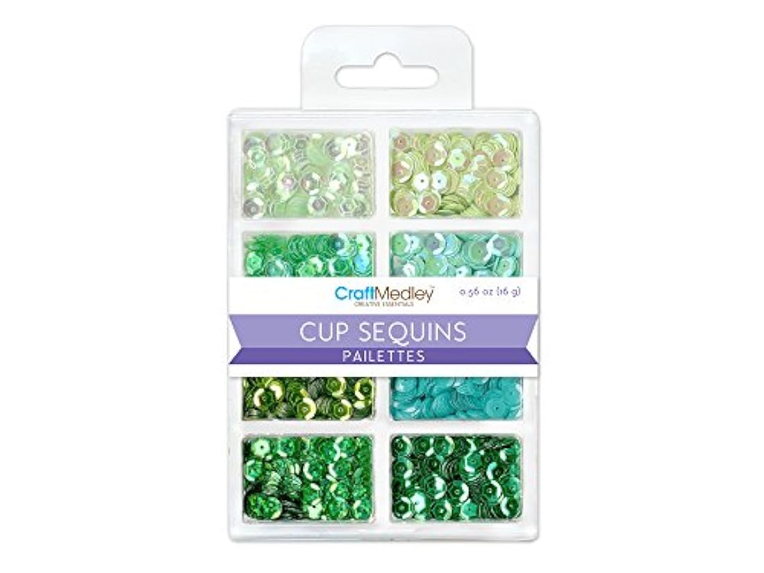 Craft – Medley gc457 C Taza Lentejuelas, 7 mm, 16 g, 8 color