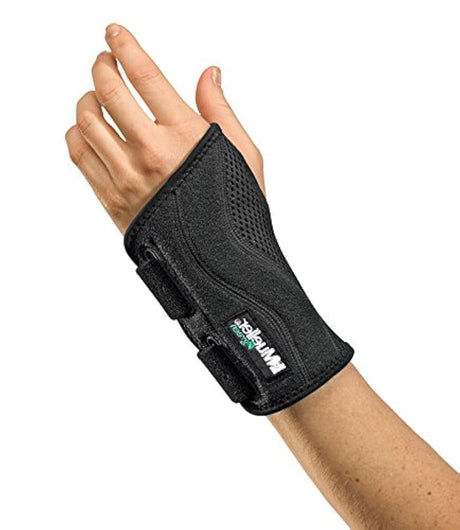 Muñequera verde ajustada para muñeca, negro, mano izquierda