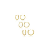 Aretes de aro pequeños de oro de 14 quilates hipoalergénicos
