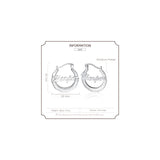 Aretes de aro de bambú personalizados para mujeres