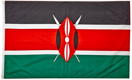 Banderas estándar de calidad de poliéster de Kenya.