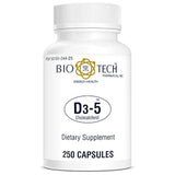 Bio-Tech Vitamina farmacal D3 (D3 5 K UI, 250 unidades)