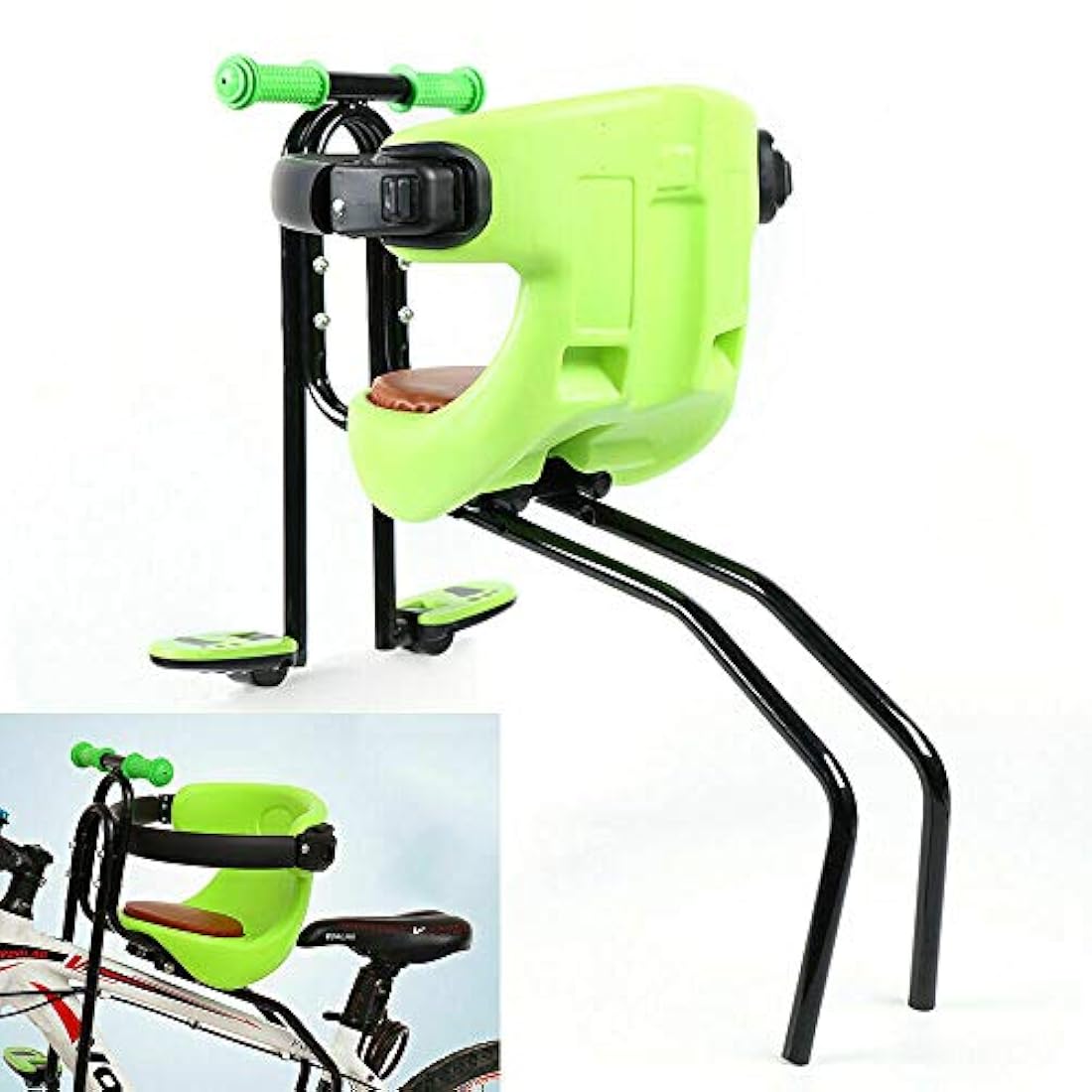 Asiento de bicicleta para niños portátil con pedal
