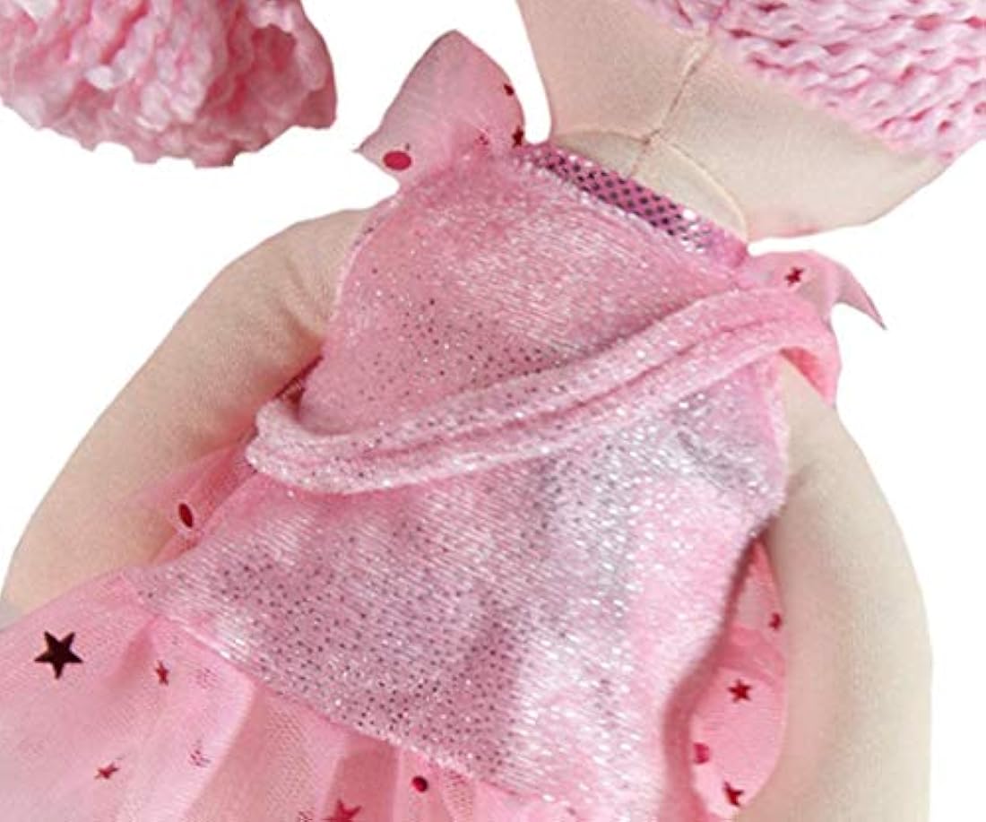 Muñeca de peluche con diente de princesa rosa