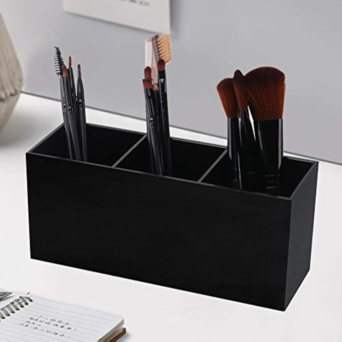Organizador para maquillaje ranuras para cosméticos acrílico