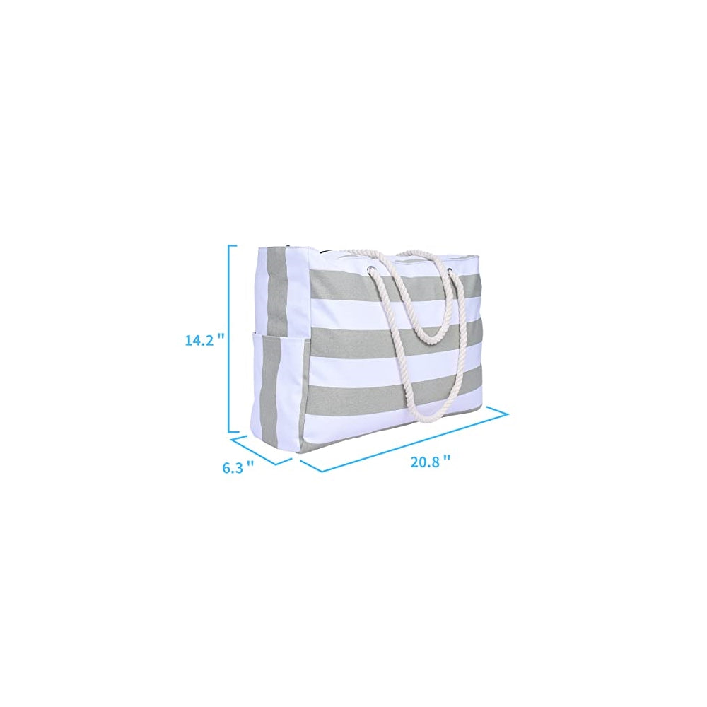 Bolso de playa para mujer impermeable con cremallera