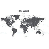 Pegatinas de pared para niños, diseño de mapa del mundo