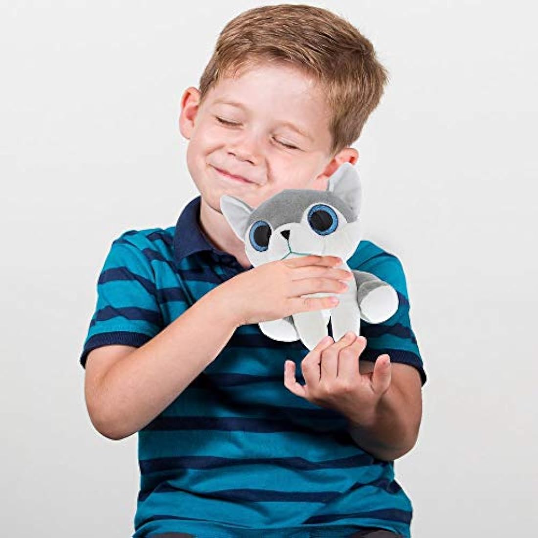 Oso de peluche con ojos grandes y brillantes, 6 pulgadas