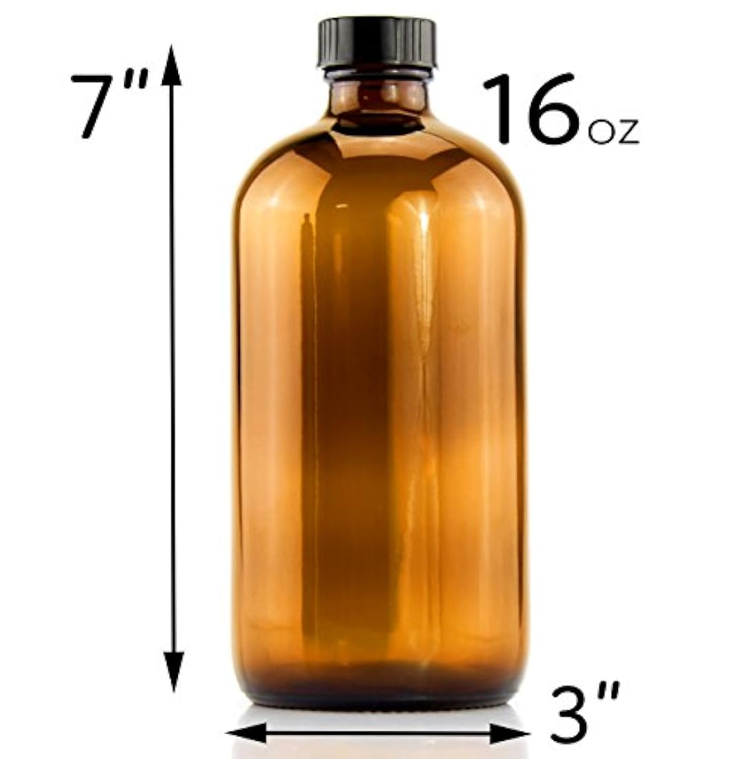 Botellas de vidrio ámbar de 16 onzas con etiquetas de tiza