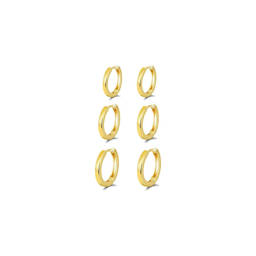 Aretes pequeños para mujer oro  hipoalergénicos
