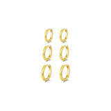 Aretes pequeños para mujer oro  hipoalergénicos