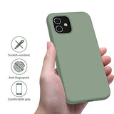 OTOFLY Funda diseñada para iPhone 11, serie sedosa y suave al tacto; funda protectora de goma de silicona líquida suave de alta calidad para iPhone 11 de 6.1 pulgadas, color verde calke