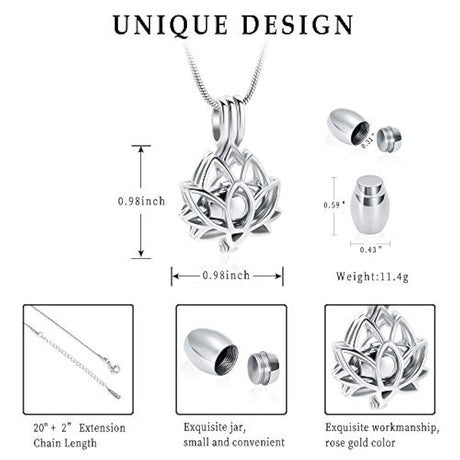 Cremación joyería Urna colgante collar con urna hueco