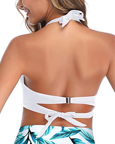 Parte superior de bikini estilo retro con relleno para mujer